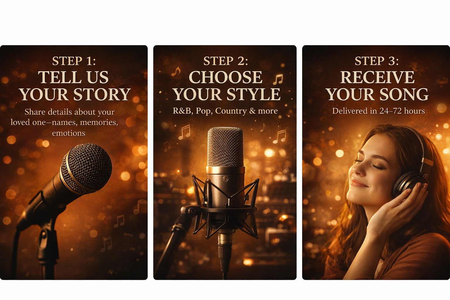 Three step song creation process